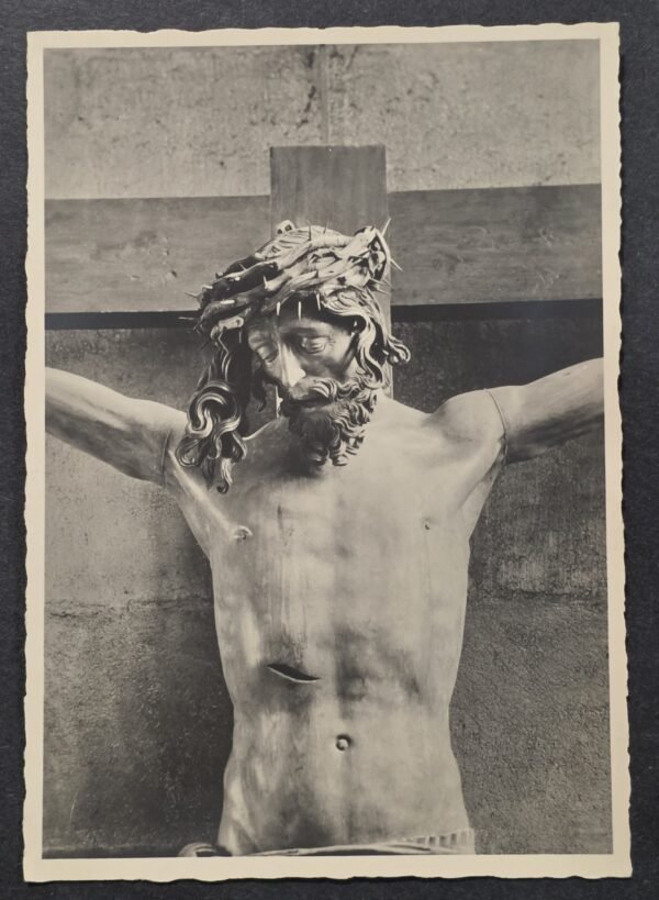 20260826_173803 Jesus on Crucifix 1930s Third Reich German Postcard Nuremberg St Sebaldus Church