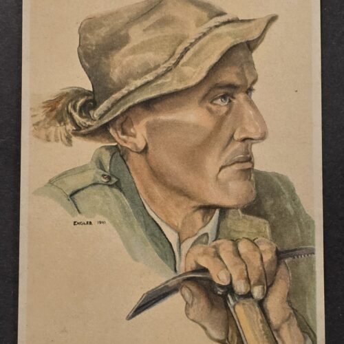 WW2 Nazi German 1940 Kärtner Köpfe Third Reich Postcard Dr. Gabriel Engler Mountain Guide