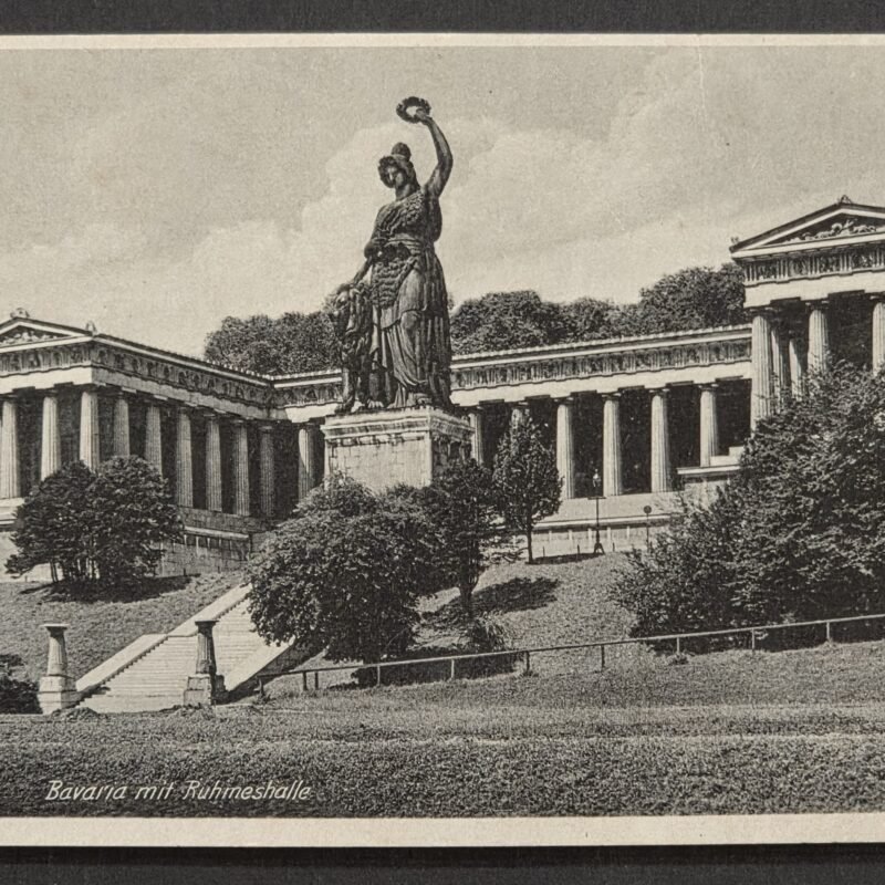 20260827_173410 WW2 Nazi German 1943 Third Reich Munich Bavaria Hall of fame statue monument photo Postcard