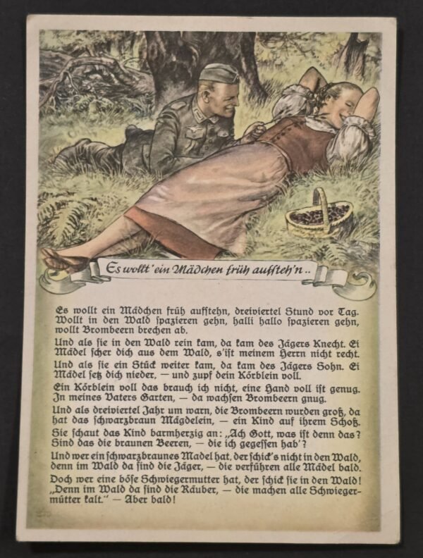20260827_173600 WWII German Feldpost 1943 Soldier Girl Risque Sexual Postcard Braunau Military Mail