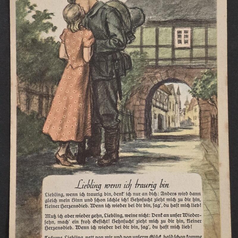 20260827_173647 WWII Nazi German 1943 Soldier Sweetheart Postcard Feldpost Love Song Military Mail
