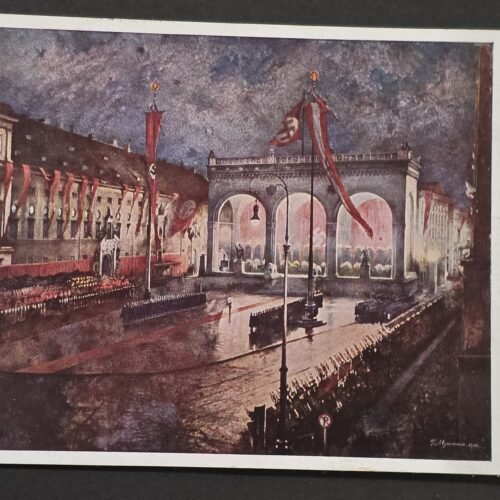 20260827_173850 WW2 Nazi German Third Reich Munich Feldherrnhalle November 9 Ceremony Postcard Hitler Stamp