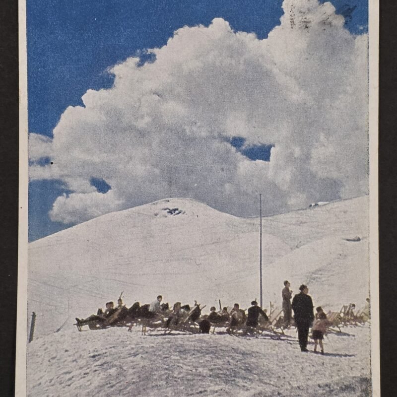 20260827_174047 1943 WW2 German Third Reich Postcard Skiing Hitler Stamp Special Ski Cancel