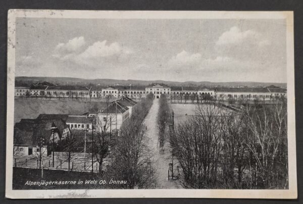 20260827_174108 WWII Nazi German Alpenjäger Kaserne Wels Austria Military Barracks Feldpost Card