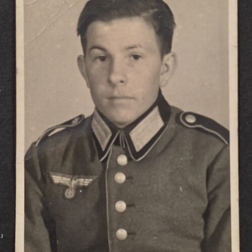 WWII Nazi German Photo Very Young Wehrmacht Soldier Portrait