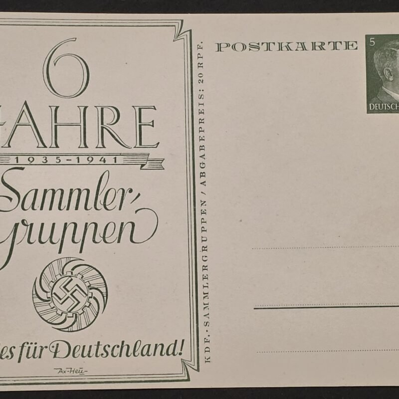 1941 WW2 Nazi German Third Reich Alles Fur Deutschland KdF Collectors Group 1935-1941  Postcard