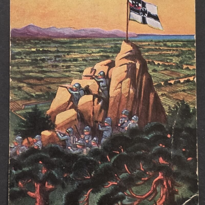 WWI German Tsingtau China 1915 Kolonialkriegerdank Postcard Kiautschou Stamp