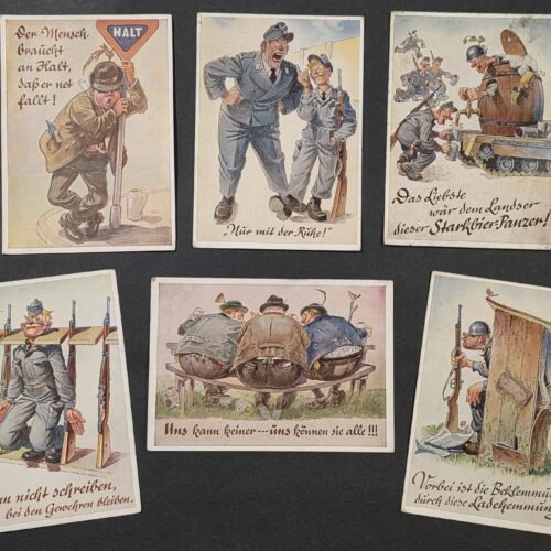 20260827_181109 WWII German Comic Soldier Military War Postcards Wehrmacht Humor Art Lengauer