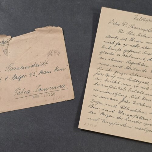 WWII German 1942 KLV Lager 45 Tatra Lomnica Slovakia Children Camp Letter Cover