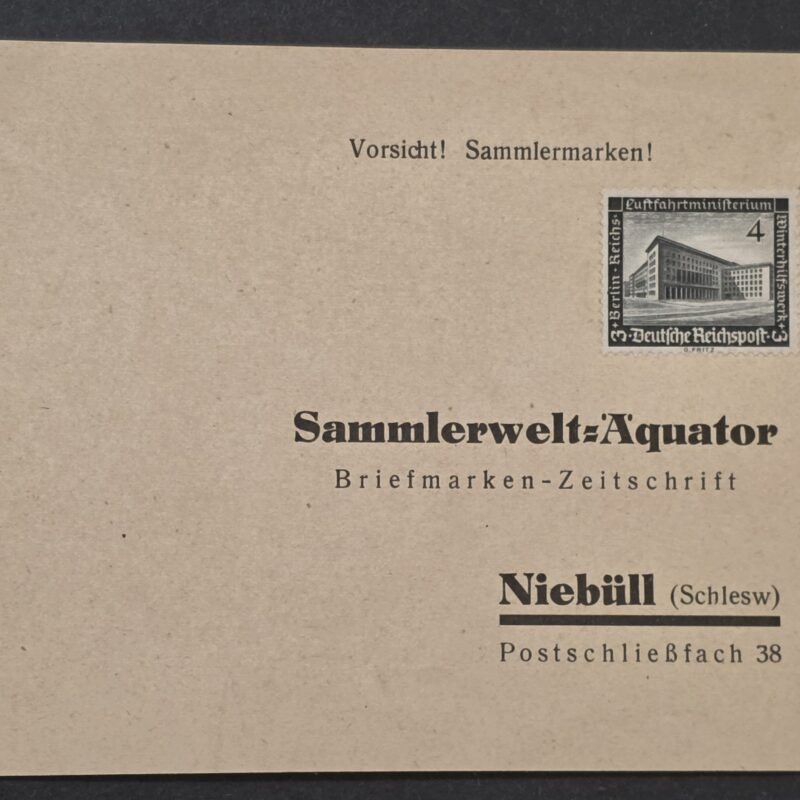 20260829_131733 1936 Nazi German Third Reich Stamp Collectors Magazine Card Postcard Berlin WHW