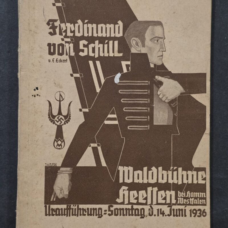 Rare 1936 Nazi German Third Reich Ferdinand von Schill Waldbühne Heessen Theater Program Swastika