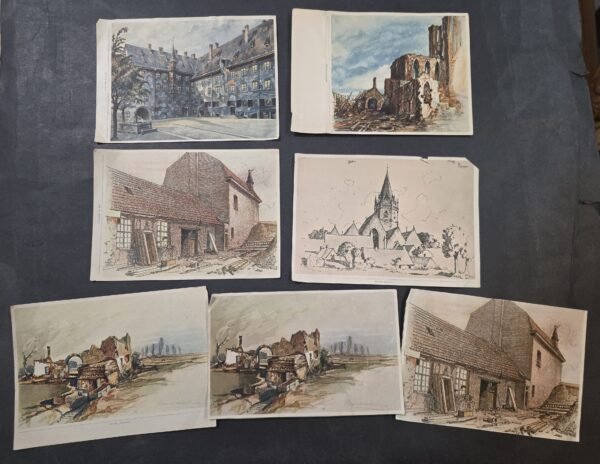 20260829_134417 Adolf Hitlers watercolor paintings Nazi German Third Reich NSDAP Cigarette Tobacco Cards 1936