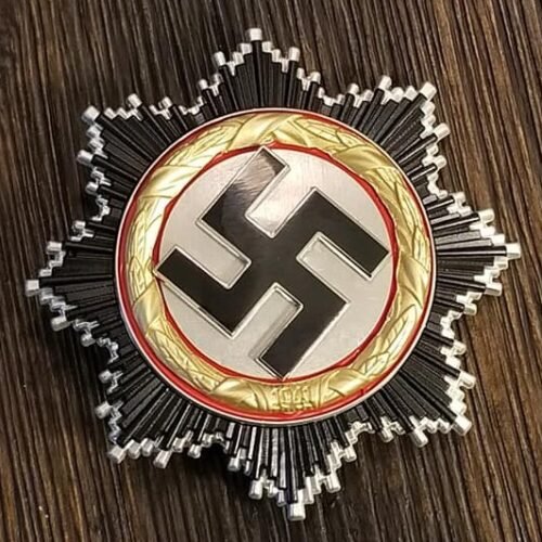WW2 Nazi German DKIG Deutsche Cross in Gold Enamel Silver Swastika Medal 1941