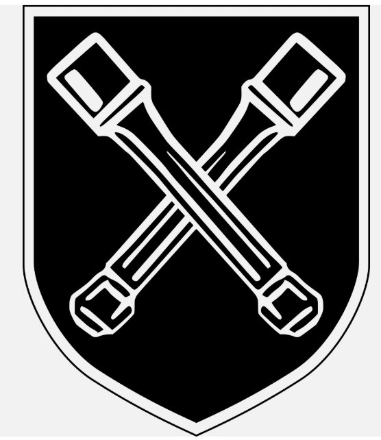 Crossed Grenades WW2 German Military division die cut vinyl decal sticker