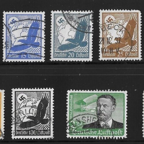 s-l1600 WW2 Nazi German NSDAP Third Reich stamps complete set Flugpost Airmail Luftpost