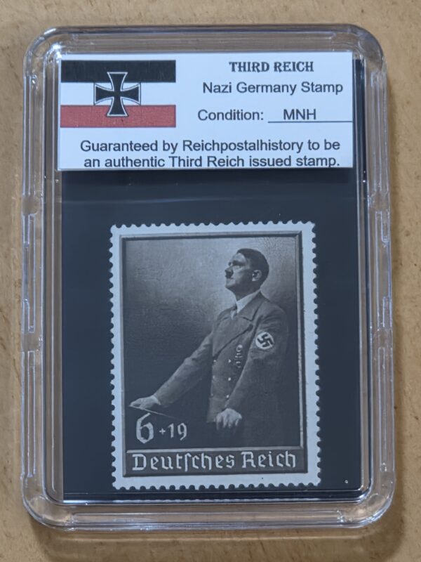 20260821_120016 WW2 Nazi German 1939 Third Reich Reichsparteitag Adolf Hitler Speech Stamp MNH w slab case