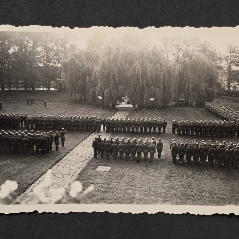 20260902_173519 WWII German Army Wehrmacht Mass Parade & Swearing-In Ceremony Swastika Battle Flag Photo