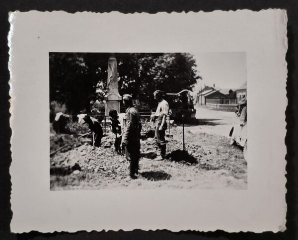 20260902_174047 KIA Fallen Soldiers WWII German Photo – Soldiers Digging Graves for Comrades Burial Detail