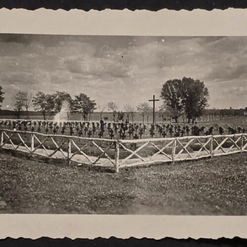 20260902_174123 WWII German Photo Soldiers Military Cemetery Rows of Iron Cross Graves & Crosses