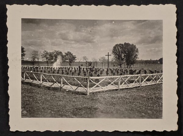 20260902_174123 WWII German Photo Soldiers Military Cemetery Rows of Iron Cross Graves & Crosses
