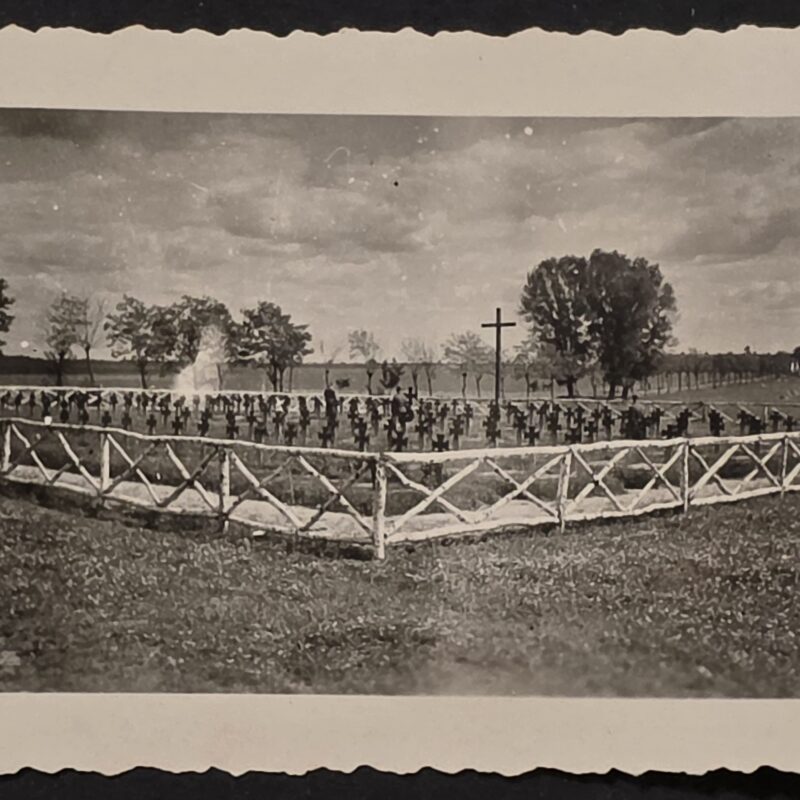 20260902_174123 WWII German Photo Soldiers Military Cemetery Rows of Iron Cross Graves & Crosses