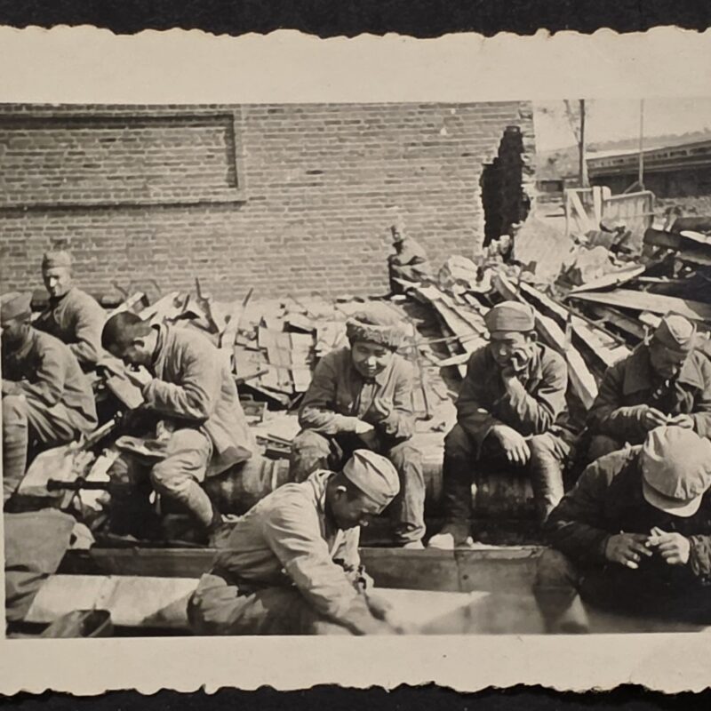 20260902_174245 Original WWII German Photo Captured Soviet Russian POWs Prisoners Ruins