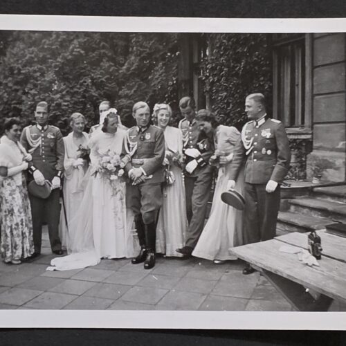 20260902_174306 Quadruple Wehrmacht highly decorated officers wedding photo WW2 German