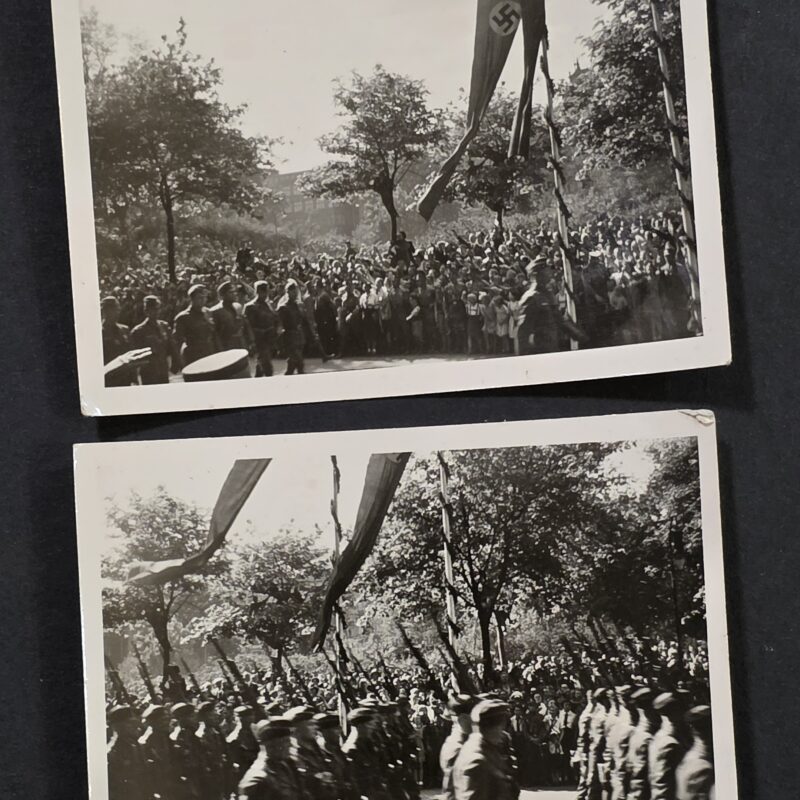 20260902_174358 WWII Nazi German Photos Third Reich NSDAP Military Parade Rally Swastika Flag Banners & Huge Crowd