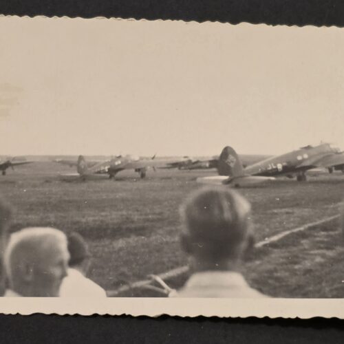 20260902_174634 Original WW2 German 1939 Luftwaffe Plane Heinkel He 111 Bombers at Jürgenfelde Airfield Photo