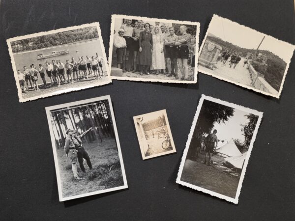 20260902_175631 Lot of 6 Original 1936/37 German Hitler Youth Photos Early HJ Hitlerjugend Hiking Camp Bicycles