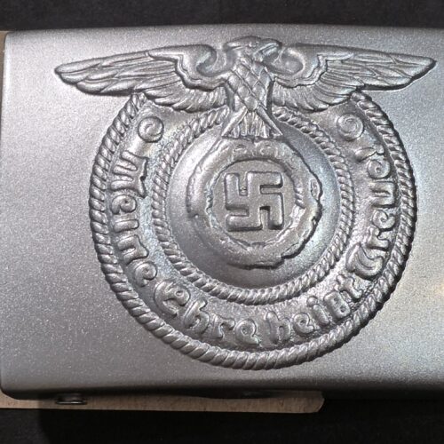 WW2 Nazi German SS EM Belt Buckle w RZM SS Tag Meine Ehre Heist Treue