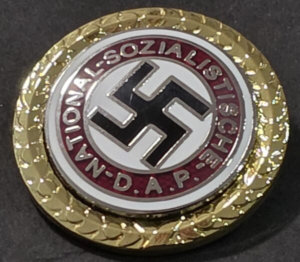 WWII Nazi German NSDAP Golden Party Badge 1939 Third Reich Special NSDAP Award