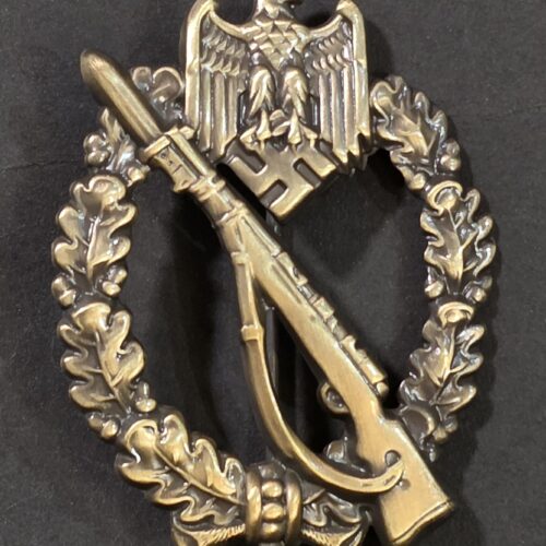 WWII Nazi German Bronze Infantry Assault Badge Medal IAB – Hollow Pressed