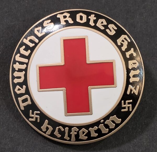 20260905_150607 WWII Nazi German DRK Red Cross Deutsches Rotes Kreuz Helferin Badge – Hermann Aurich HA