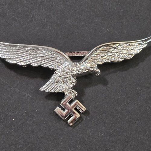 20260905_151754 WWII Nazi German Luftwaffe Officer Silver Metal Breast Eagle – Assmann
