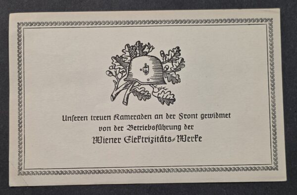 20260906_140730 Original WWII German Loyal Comrade Soldiers at the front Employee Dedication Card