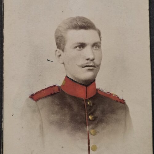 20260906_140805 WOW COLOR! Antique German Soldier Hand Colored CDV Military Photo Imperial Era