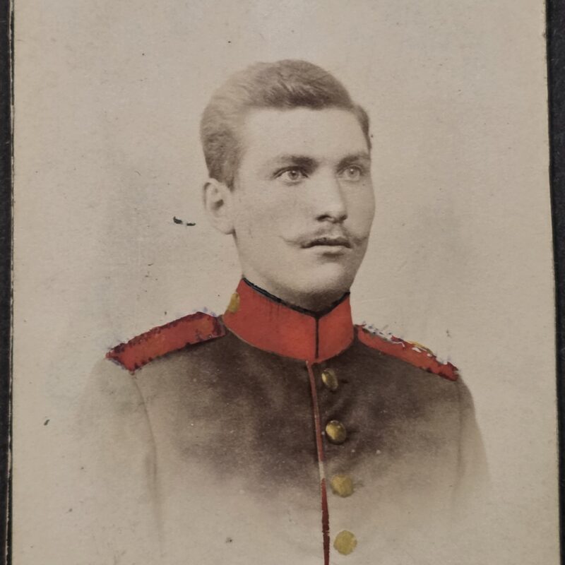 20260906_140805 WOW COLOR! Antique German Soldier Hand Colored CDV Military Photo Imperial Era