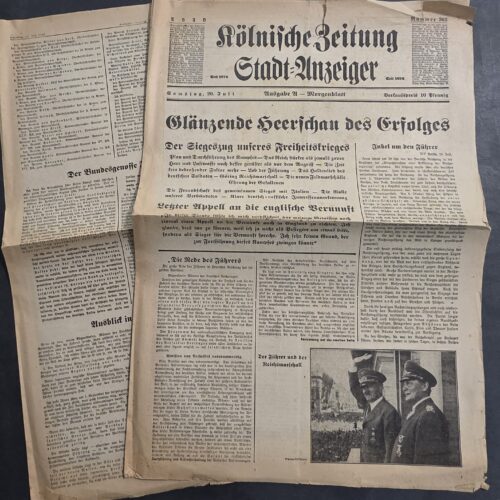 20260906_143044 France Collapses 1940 WWII Nazi German Newspaper French Victory Hitler & Göring