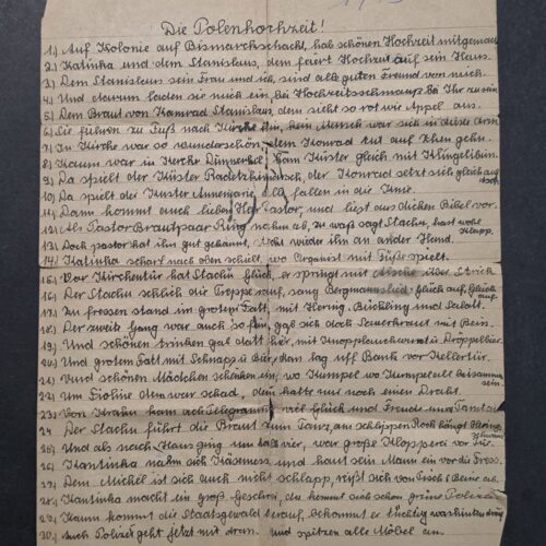 20260906_143302 Original 1943 German Handwritten “Die Polenhochzeit” Polish Wedding Folk Song Manuscript