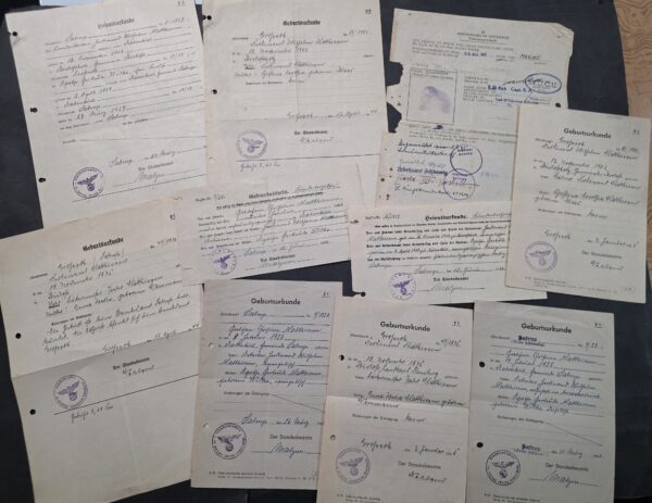 20260906_143948 Original WWII German Kriegsmarine Sailor Ferdinand Matthiesen 10 Document Grouping – Allied Discharge 1945