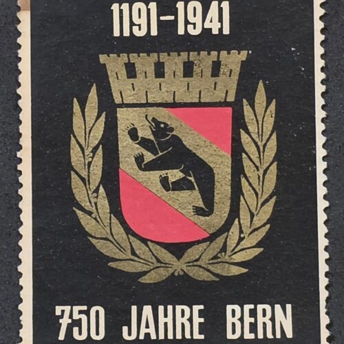 20260908_184126 Original Nazi German Third Reich 1941 750 Year Bern Switzerland Commemorative Cinderella Stamp