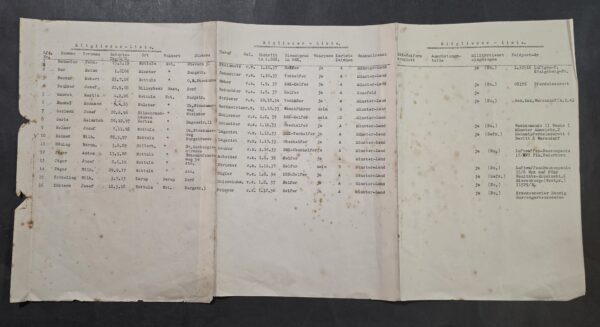 20260908_184626 Original WWII German DRK Red Cross Medics Member List Feldpost Luftwaffe Military Document