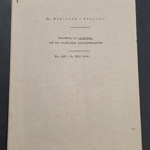 20260908_184744 Original WWII German 11th Rifle Brigade 1940 Campaign Combat March Record France Western Front