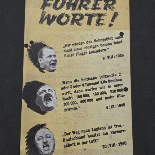 20260909_135601 WWII Anti Nazi German Hermann Goring Adolf Hitler Mussolini NSDAP Third Reich Propaganda Leaflet The Fuhrers Speeches