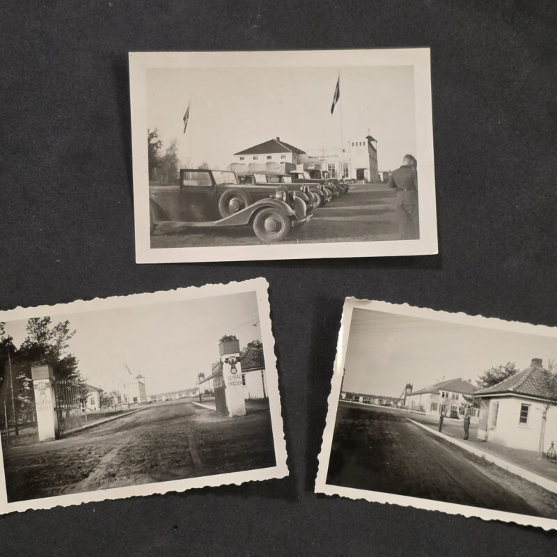 Rare Original WWII Nazi German NSKK Third Reich Motor School Hülsen – 3 Photo Lot Vehicles Swastika
