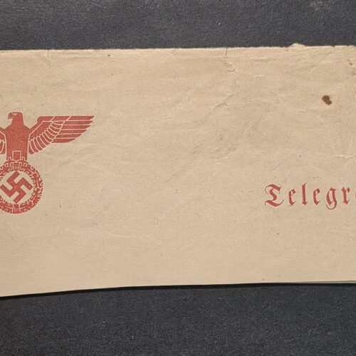 WW2 Nazi German Third Reich Swastika Eagle Telegramm Cover Envelope