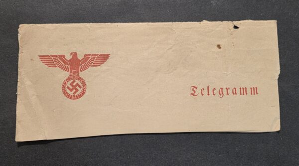 WW2 Nazi German Third Reich Swastika Eagle Telegramm Cover Envelope