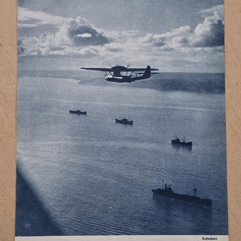20260911_142006 Original WWII German Luftwaffe Fernaufklärer Seaplane Print Military Maritime Recon Aircraft & Ships