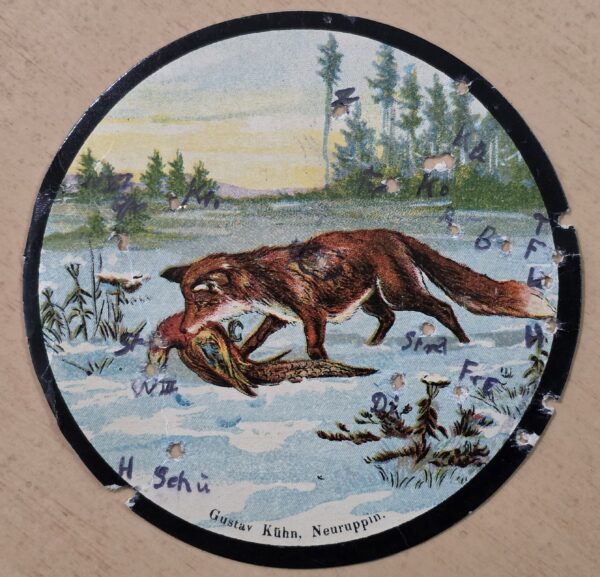 WW2 Nazi German Third Reich Gustav Kühn Neuruppin Fox & Pheasant Shooting Target 1938